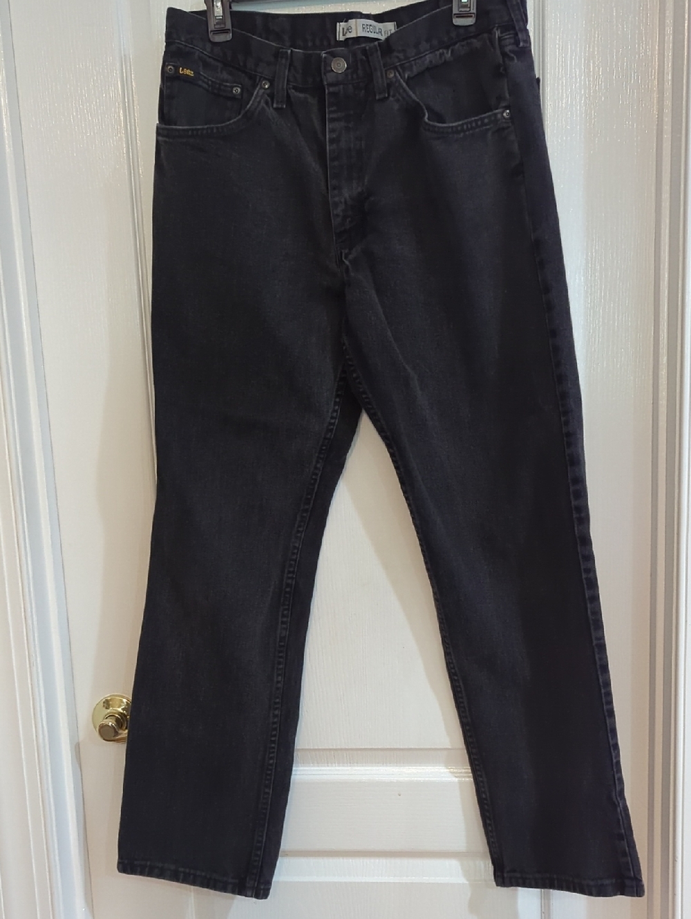 Lee Straight Leg Classic Black Straight-Leg Jeans 36x32